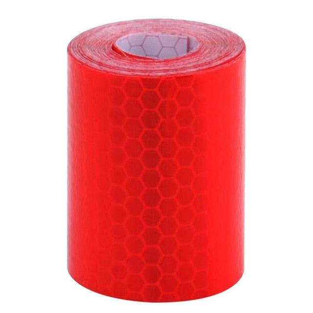 5cm*100cm Car Reflective Tape Safety Warning Car Decoration Waterproof White Silver Red Reflective Tape Sticker Reflector Protective Tape Strip Film Auto Motorcycle Sticker Reflective Tape for Trailer Car Truck Reflectors