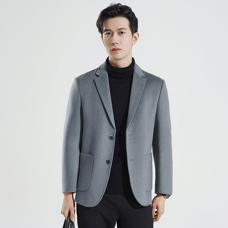 Simple Business-Casual Double-Faced Wool Coat