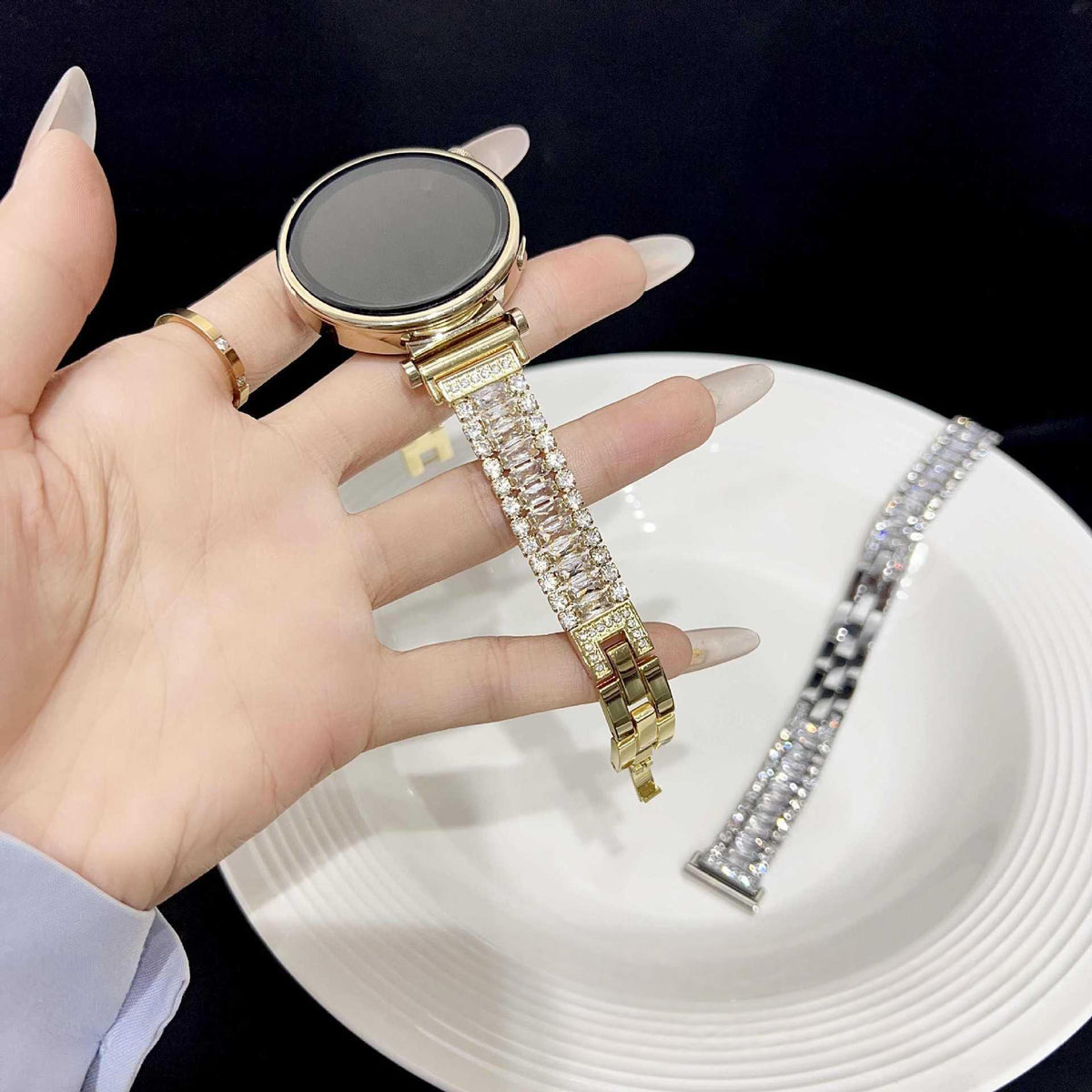Shiny Zircon Metal Watch Band For Apple Watch Series 10 11 Ultra - Women&