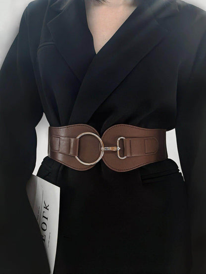 PU Elastic Wide Belt for Comfortable Fashion Fit