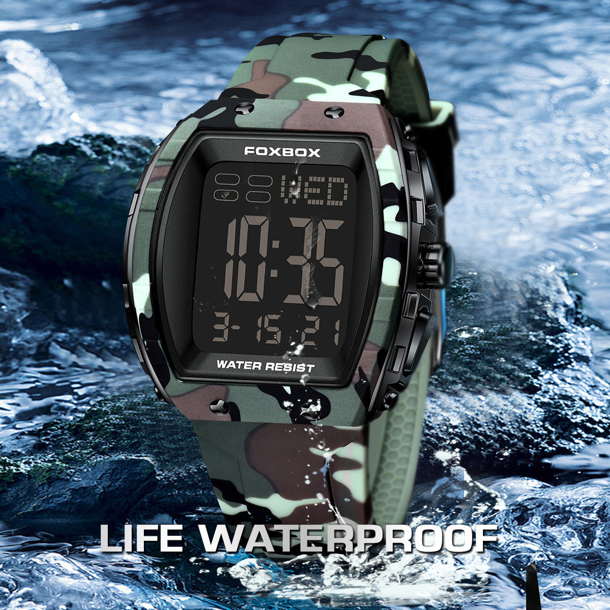 Multifunctional Mens Electronic Watch Digital Wristwatch For Students