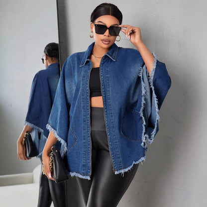 Fashion Loose Lapels Batwing-sleeved Jacket Coat