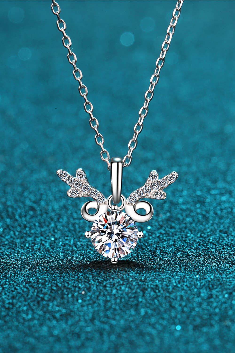1 Carat Moissanite 925 Sterling Silver Necklace for Women