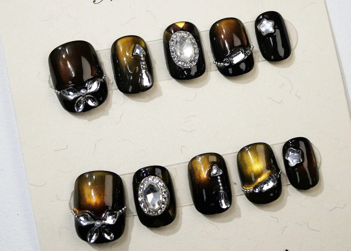 0998- Handmade press on nails fake nails removable