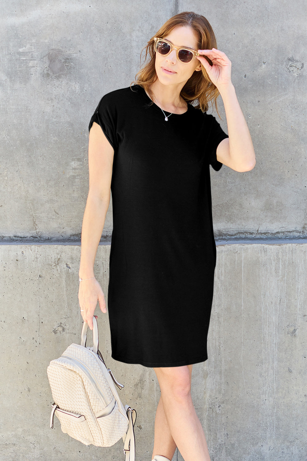 Floral Midi Dress with Pockets - Back to School