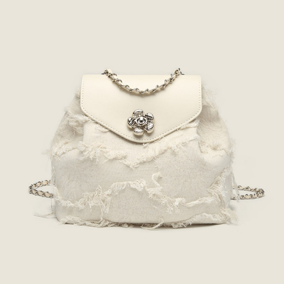 Backpack purse for women, design fashion casual chain backpack, small shoulder backpack