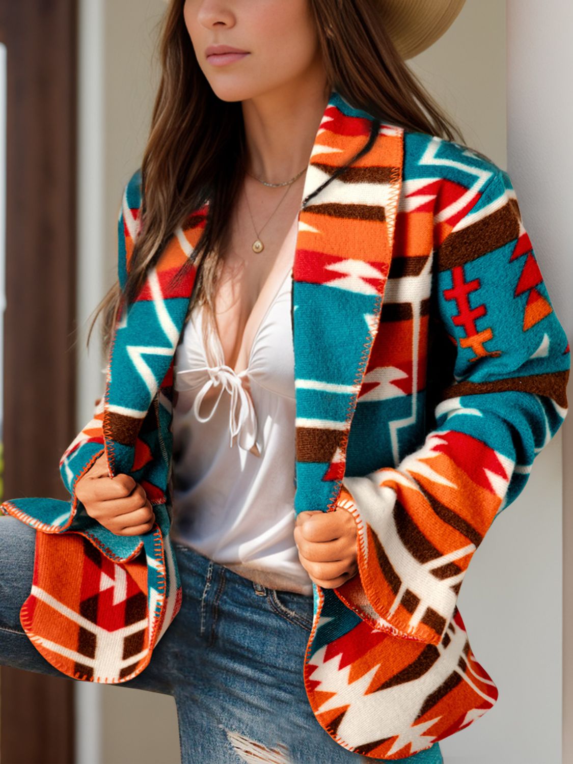 Collared Long Sleeve Blazer