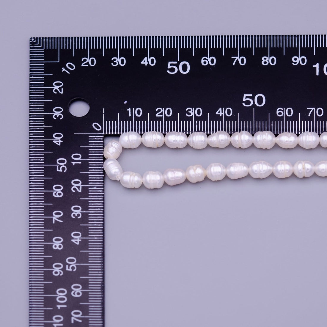 5mm - 6mm AAA Button Natural Freshwater Pearl Beads 48pc Full Strand | WA-1314 Clearance Pricing