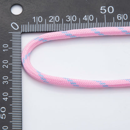 5mm Bay Pink Baby Blue Summer Cotton Cord Paracord Unfinished Chain by Yard | Roll-1725