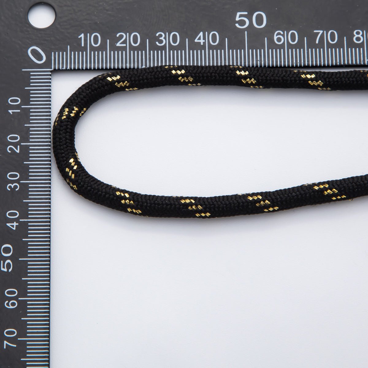 5mm Black Summer Cotton Cord Paracord Unfinished Chain by Yard | Roll-01723