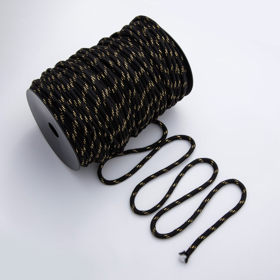 5mm Black Summer Cotton Cord Paracord Unfinished Chain by Yard | Roll-01723