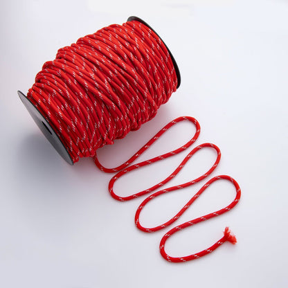 5mm Dark Red Summer Cotton Cord Paracord Unfinished Chain by Yard for Necklace Bracelet Finding | Roll-01726