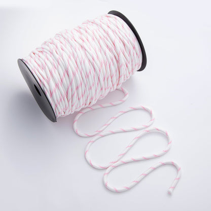 5mm Rainbow, Orange, Yellow Summer Cotton Cord Paracord Unfinished Chain by Yard for Necklace, Bracelet Finding | ROLL-1733 - ROLL-1735, ROLL-1751 - ROLL-1762