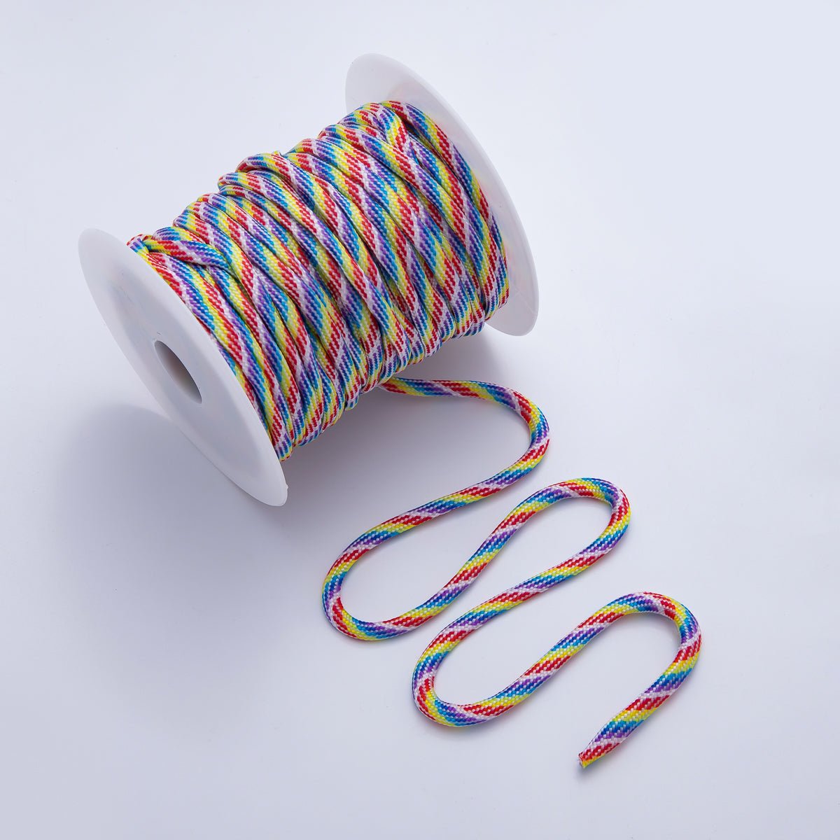 5mm Rainbow, Orange, Yellow Summer Cotton Cord Paracord Unfinished Chain by Yard for Necklace, Bracelet Finding | ROLL-1733 - ROLL-1735, ROLL-1751 - ROLL-1762