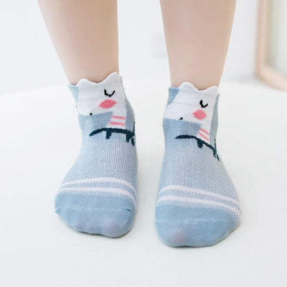 5Pairs 0-2Y Infant Baby Socks Baby Socks for Girls Cotton Mesh Cute Newborn Boy Toddler Socks Baby Clothes Accessories