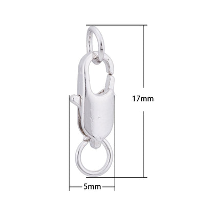 1PC Silver Hook End Clasp, Bracelet End Cap, Tips, Beading Clasp, Bracelet Supplies, Necklace Clasp, Bracelet Finding for Jewelry Making K-083