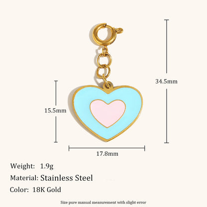 European And American Cross-border Spring-ring Pendant Stainless Steel Plated