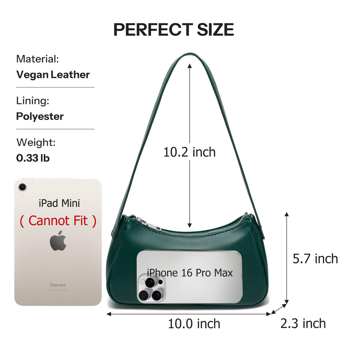 Small Shoulder Bag for Women Cute Mini Purse Trendy Vegan Leather Y2k Crescent Handbag