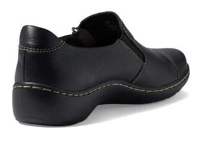 Clarks womens Cora Harbor Loafer, Black Leather, 9.5 USClarks womens Cora Harbor Loafer, Black Leather, 9.5 US
