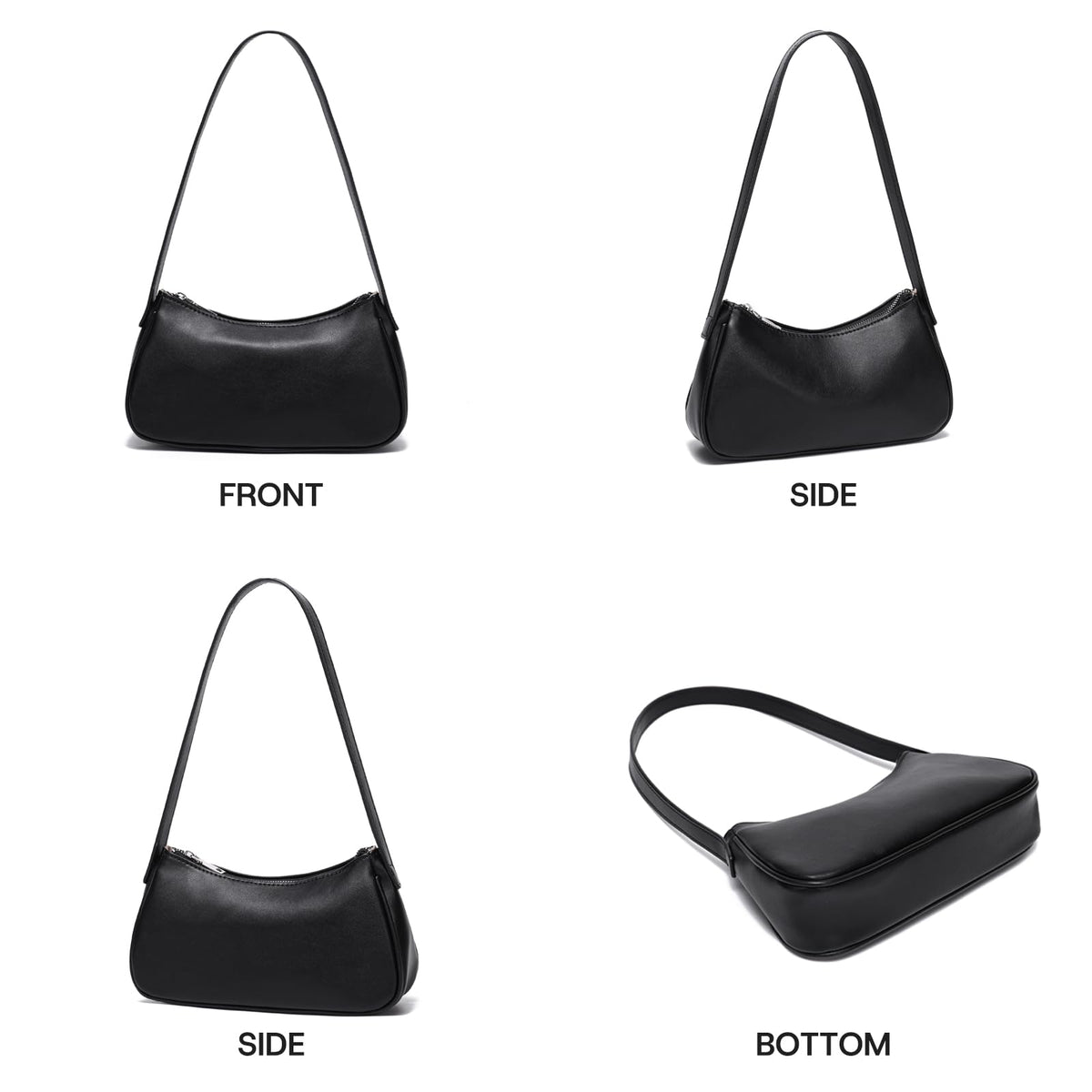 Small Shoulder Bag for Women Cute Mini Purse Trendy Vegan Leather Y2k Crescent Handbag