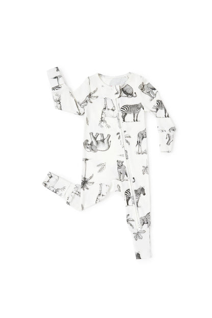 PATPAT Baby Footie Pajamas - Premium Tencel Lyocell &amp; Wool Romper with 2-Way Zipper