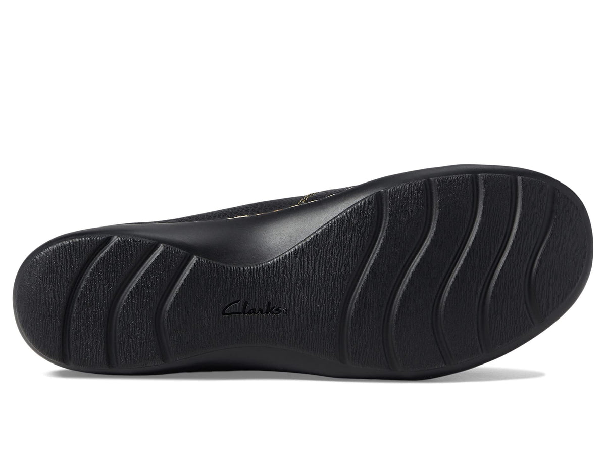 Clarks womens Cora Harbor Loafer, Black Leather, 9.5 USClarks womens Cora Harbor Loafer, Black Leather, 9.5 US
