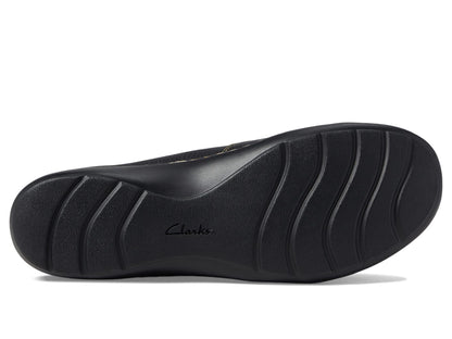 Clarks womens Cora Harbor Loafer, Black Leather, 9.5 USClarks womens Cora Harbor Loafer, Black Leather, 9.5 US