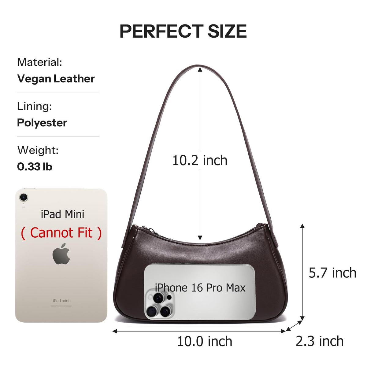 Small Shoulder Bag for Women Cute Mini Purse Trendy Vegan Leather Y2k Crescent Handbag