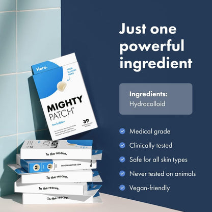 Mighty Patch Invisible+ &amp; Surface Bundle - Acne Patches for Daytime and Larger Breakout Treatment of Pimples. Clean, Vegan-Friendly, Cruelty-Free