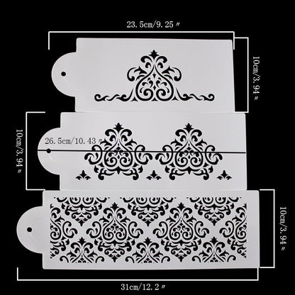 DIY 3-piece fondant hollow template