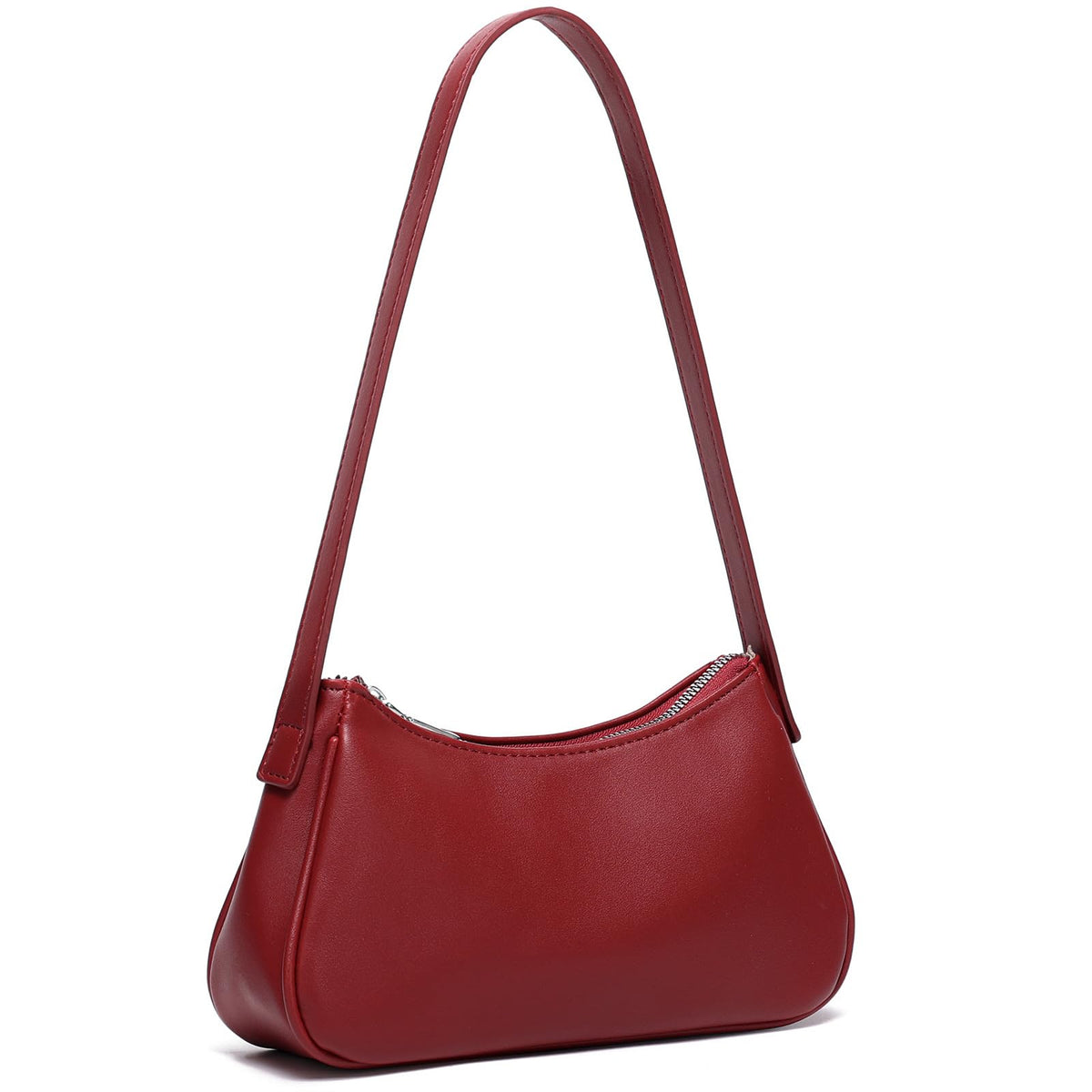Small Shoulder Bag for Women Cute Mini Purse Trendy Vegan Leather Y2k Crescent Handbag