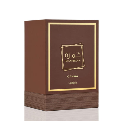 Lattafa Khamrah - Vanilla, Warm Spicy, Amber, Cinnamon - Eau de Parfum Long-Lasting Fragrance for Unisex, 3.40 Ounce / 100 ml
