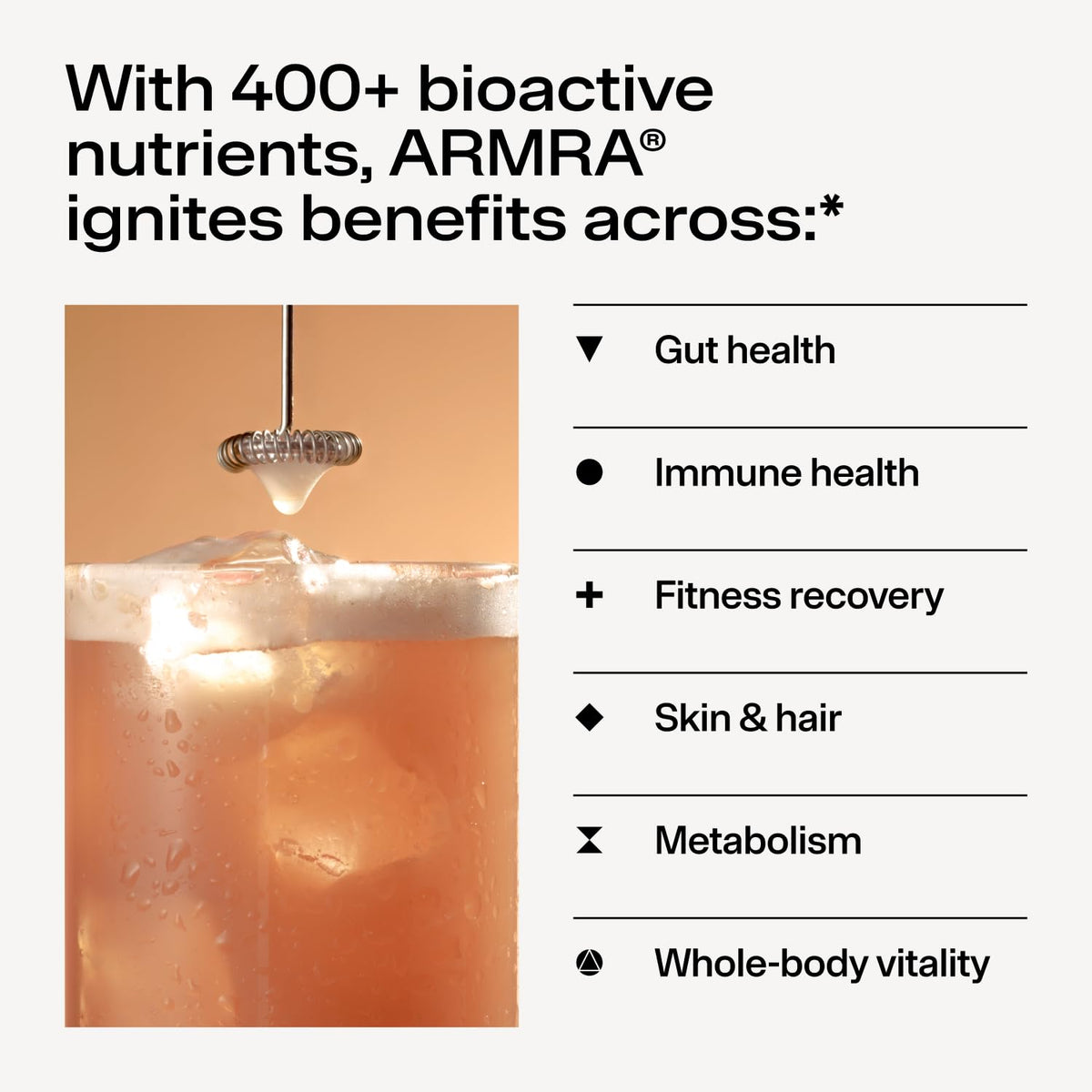 ARMRA Colostrum™ Powder | Blood Orange | Gut Health &amp; Bloating | Skin &amp; Hair | Immunity | Keto, Gluten &amp; Fat-Free | 30 Servings
