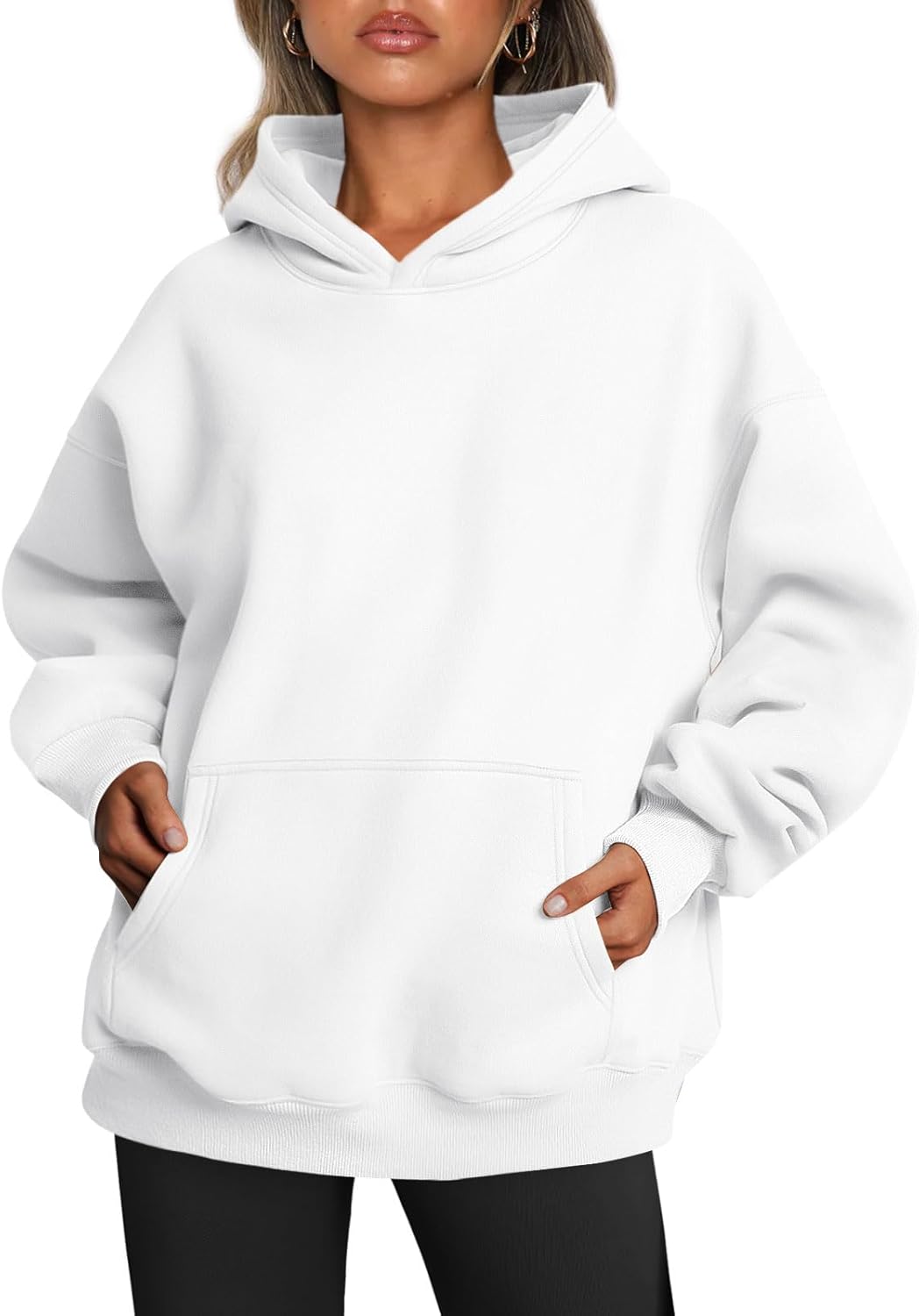 Oversized Fleece Hoodie - Thick Pullover Sweatshirt for Fall &amp; Winter
