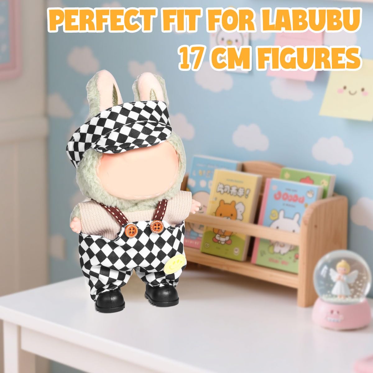 3 Piece Doll Clothes Set for 17cm Dolls - Handmade Crochet Outfit with Hat