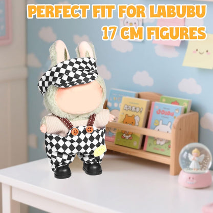 3 Piece Doll Clothes Set for 17cm Dolls - Handmade Crochet Outfit with Hat