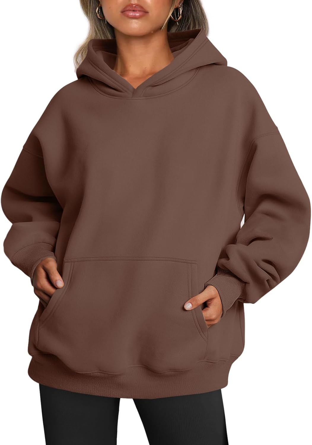 Oversized Fleece Hoodie - Thick Pullover Sweatshirt for Fall &amp; Winter