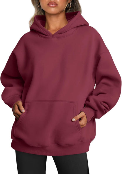 Oversized Fleece Hoodie - Thick Pullover Sweatshirt for Fall &amp; Winter