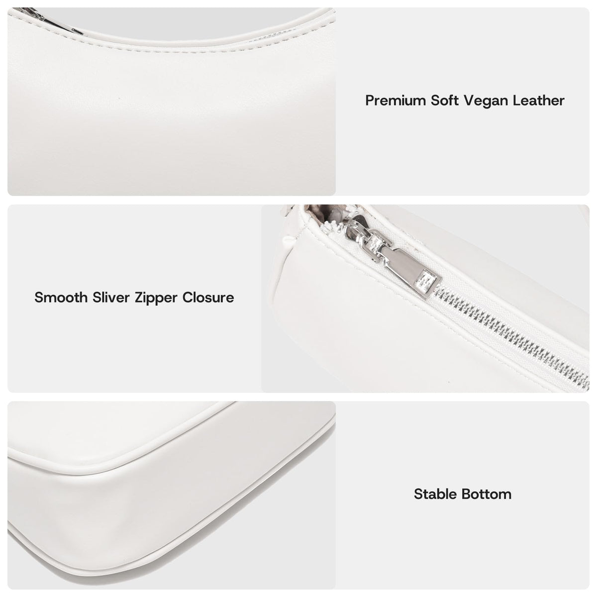 Small Shoulder Bag for Women Cute Mini Purse Trendy Vegan Leather Y2k Crescent Handbag