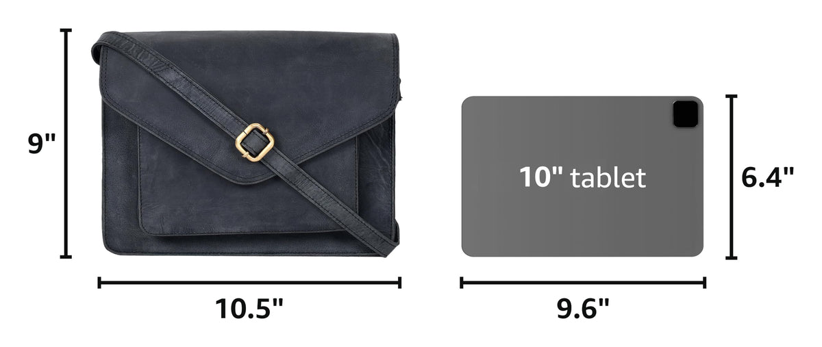 Leather Flapover Crossbody Handbag Purse for Women with Adjustable Strap &amp; Overflap Snap Closure Tote/Bag