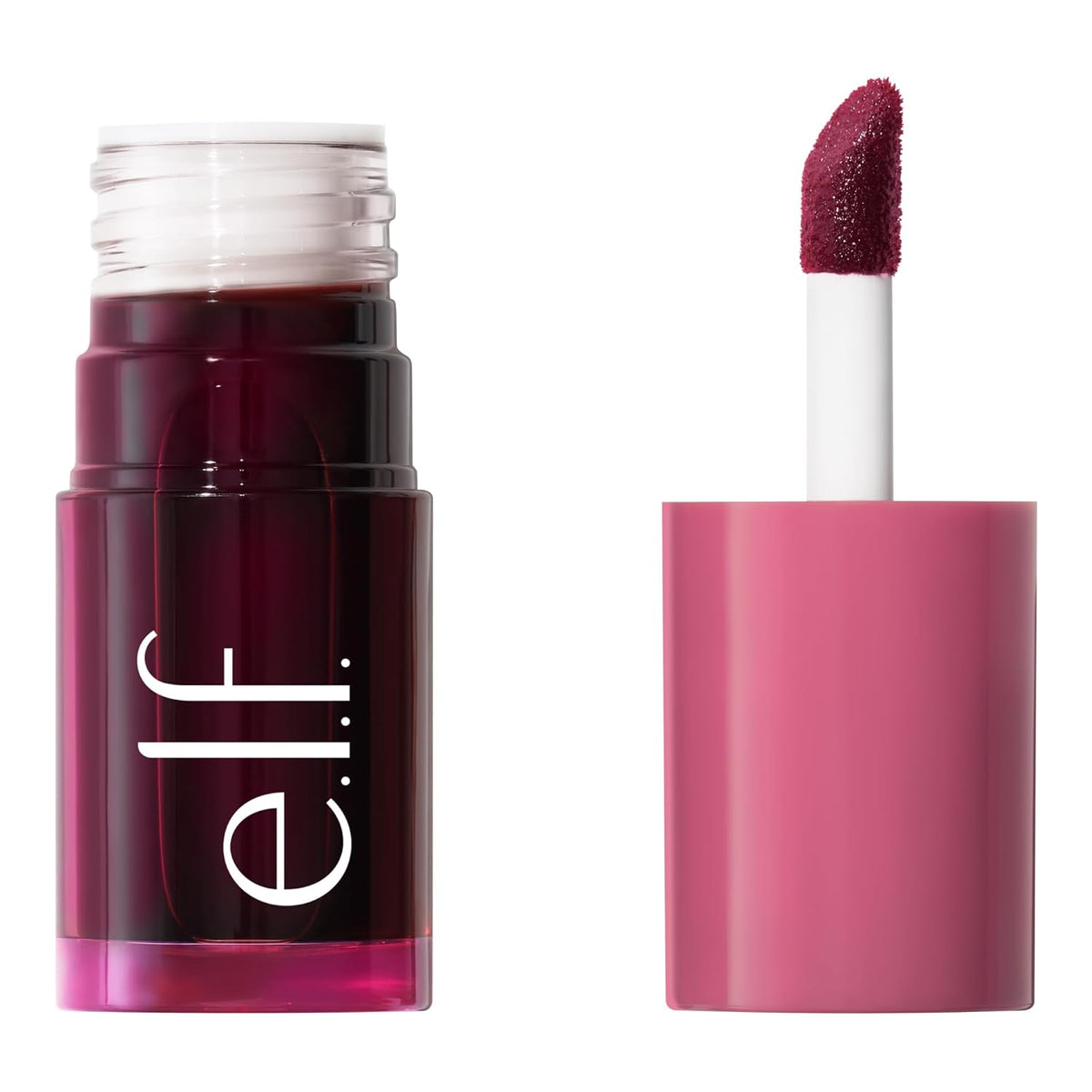 e.l.f. Sheer For It Blush Tint, Multi-Use, Long-Lasting Lip &amp; Cheek Makeup, Creates A Natural Flush Finish, Vegan &amp; Cruelty-Free, Plums Up
