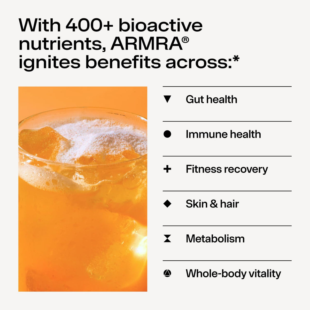 ARMRA Colostrum™ Powder | Blood Orange | Gut Health &amp; Bloating | Skin &amp; Hair | Immunity | Keto, Gluten &amp; Fat-Free | 30 Servings