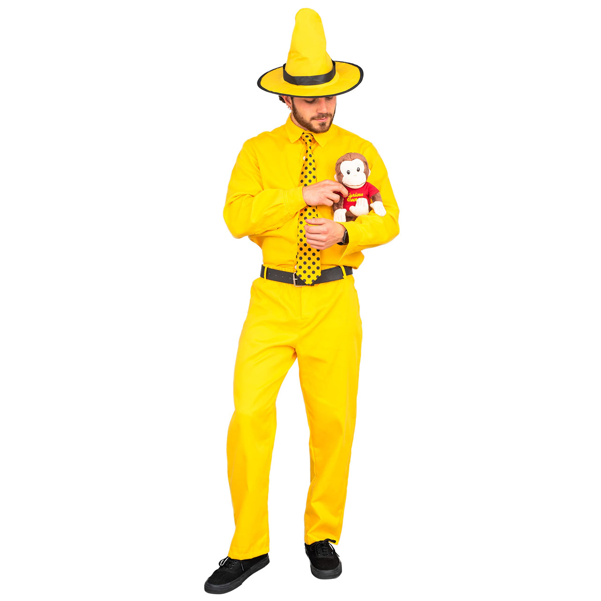Deluxe Curious George Man In The Yellow Hat Costume Set