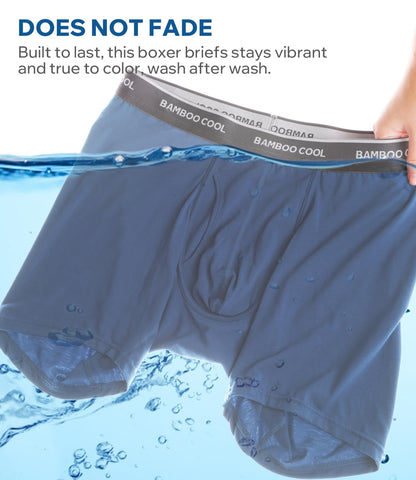BAMBOO COOL Ultra Soft Mens Underwear Boxer Briefs Multi-pack | Bamboo Fabric‌,No Ride Up,More Breathable Than Cotton