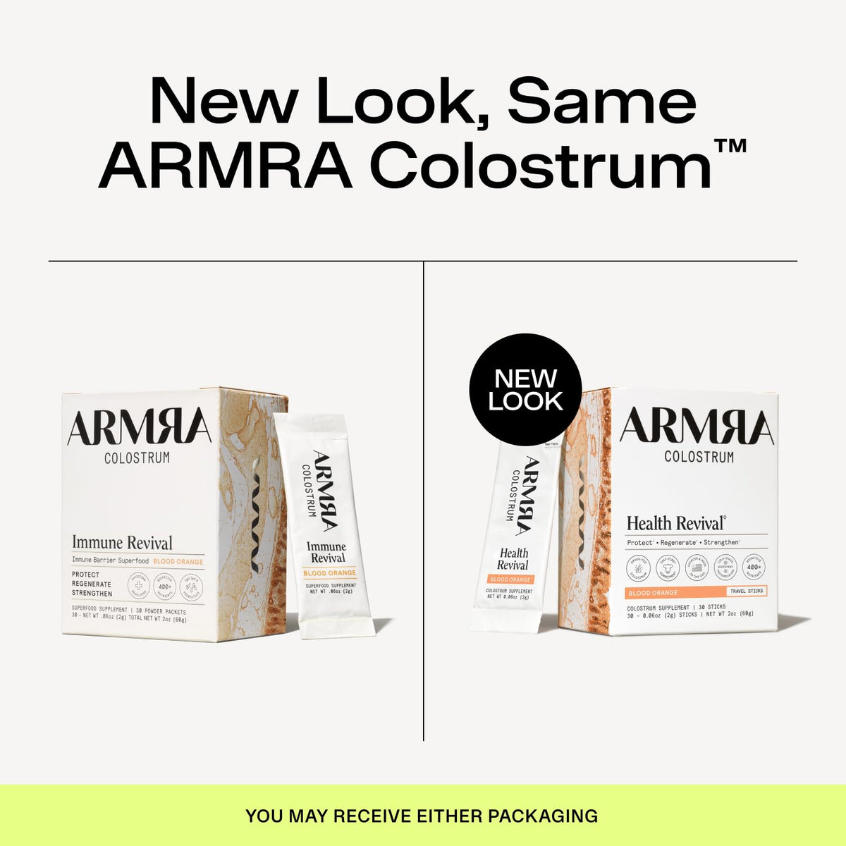 ARMRA Colostrum™ Powder | Blood Orange | Gut Health &amp; Bloating | Skin &amp; Hair | Immunity | Keto, Gluten &amp; Fat-Free | 30 Servings