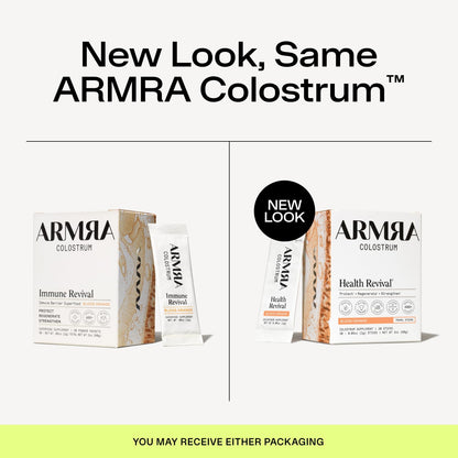 ARMRA Colostrum™ Powder | Blood Orange | Gut Health &amp; Bloating | Skin &amp; Hair | Immunity | Keto, Gluten &amp; Fat-Free | 30 Servings
