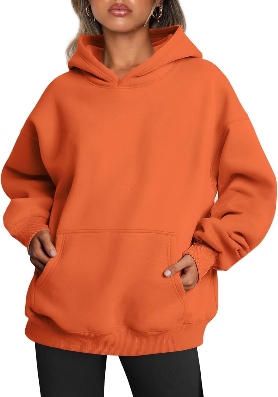 Oversized Fleece Hoodie - Thick Pullover Sweatshirt for Fall &amp; Winter