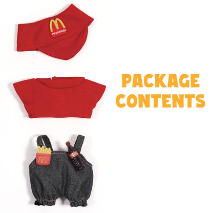 3 Piece Doll Clothes Set for 17cm Dolls - Handmade Crochet Outfit with Hat