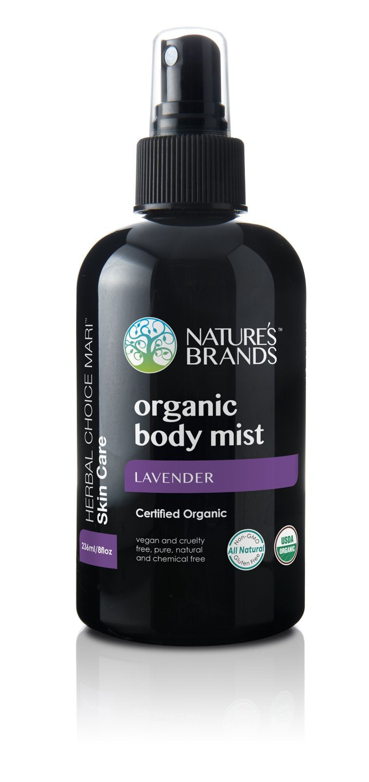 Herbal Choice Mari Organic Body Mist, Rose &amp; Ylang Ylang; 8floz BPA-Free Plastic
