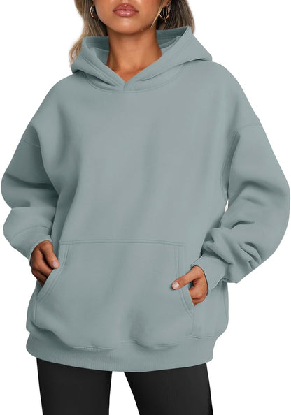 Oversized Fleece Hoodie - Thick Pullover Sweatshirt for Fall &amp; Winter
